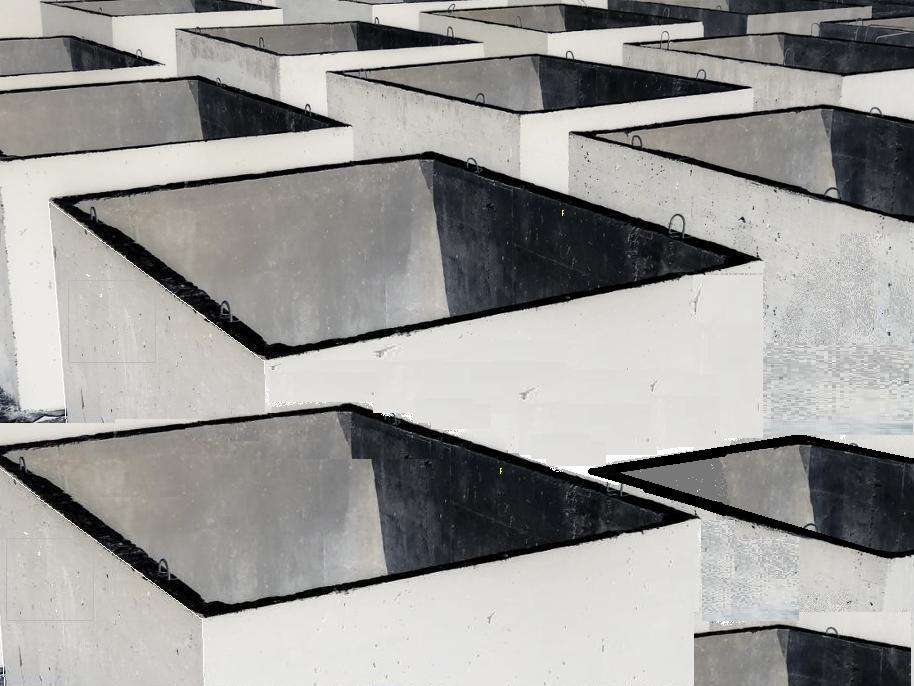 zbiorniki betonowe na placu